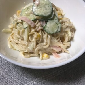 幼児食　ブロッコリーとコーンのパスタサラダ